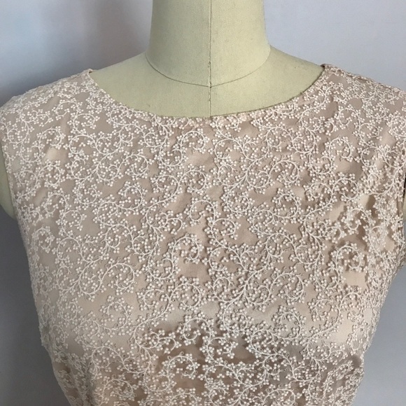 Tahari ASL Embroidery Lace Flare Dress - Picture 5 of 6